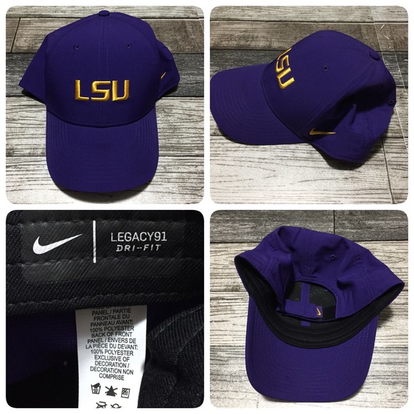 Nike Legacy 91 Dri Fit LSU Tigers Hat One Size Lightweight Strapback Polyester - Picture 1 of 9